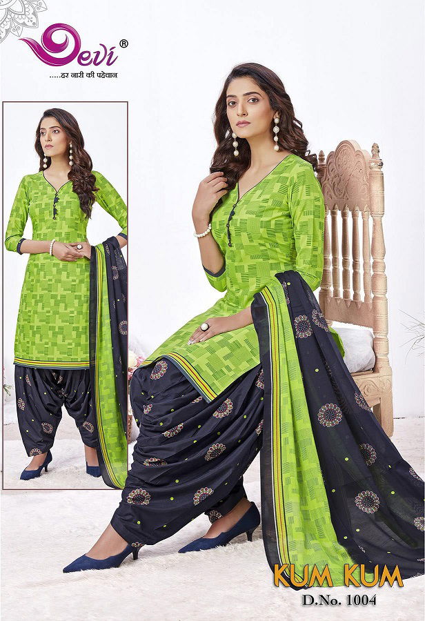 Devi Kum Kum Patiyala 1 Ready Made Regular Wear Cotton Printed Dress Collection